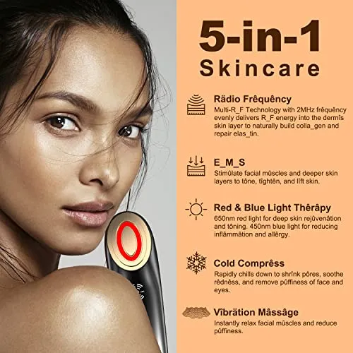 LEFAY Face Skin Tightening Machine - RF Radio Frequency Facial Device Massager Lifting Firming Skin Care Tool for Eyes Neck Wrinkles, Beauty Products