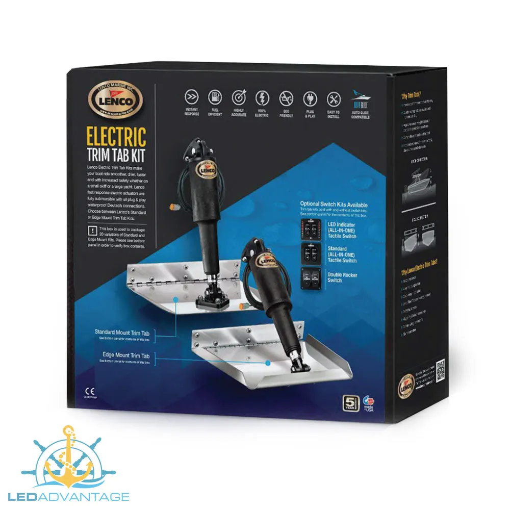 LENCO™ Trim Tab Standard Mount Kits & Double Rocker Switch