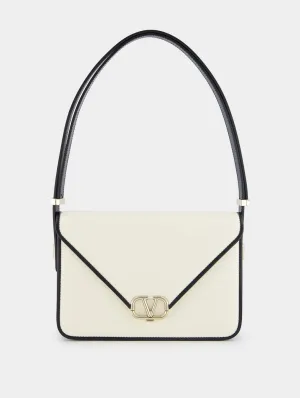 Letter Leather Shoulder Bag