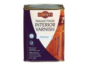 Liberon Natural Finish Interior Varnish Clear Satin 1 Litre