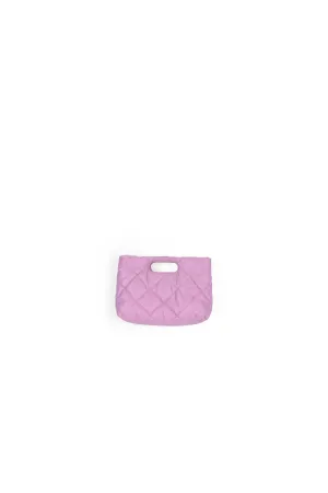 Lilac quilted puffy pouch