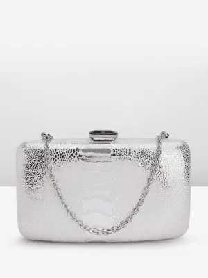 Lino Perros Snake Skin Textured Box Clutch