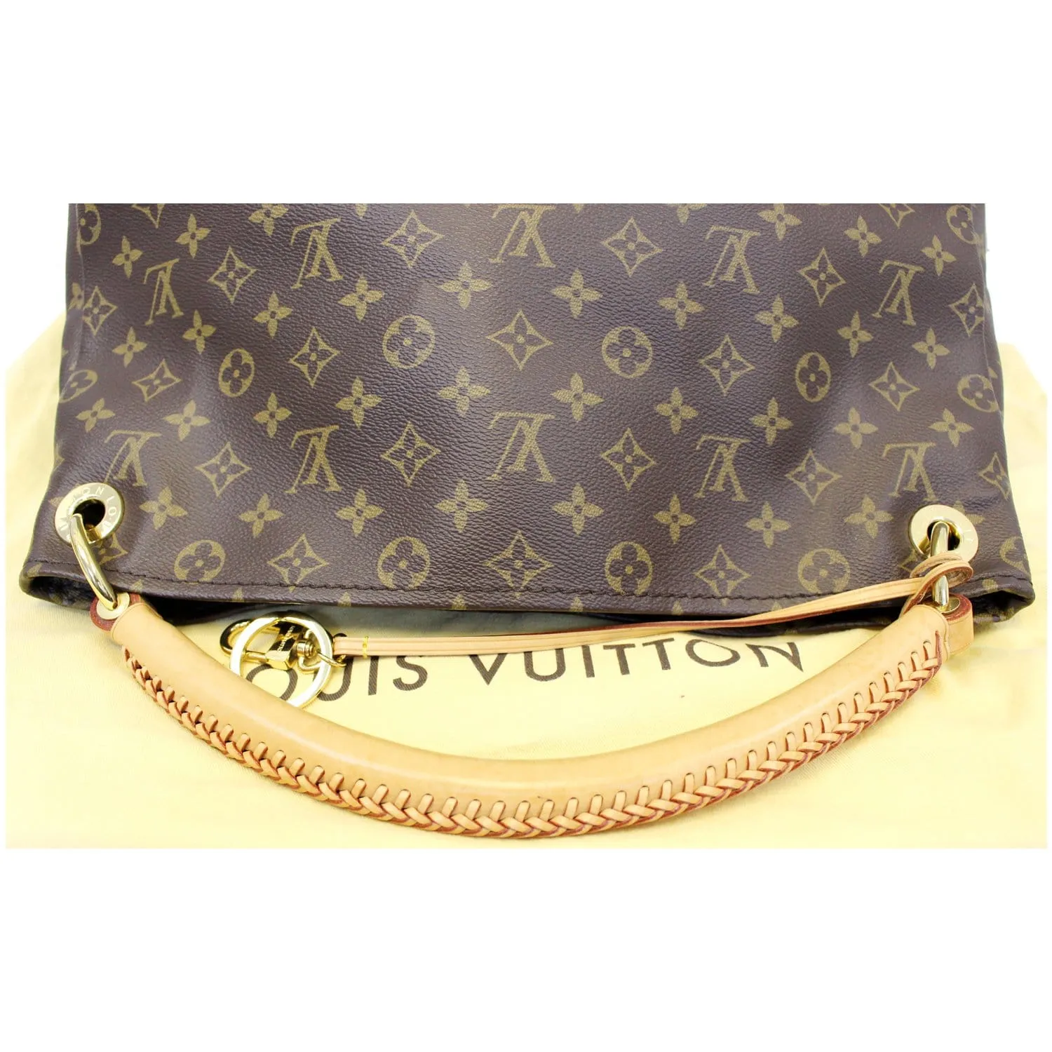 LOUIS VUITTON Artsy MM Monogram Canvas Shoulder Bag Brown