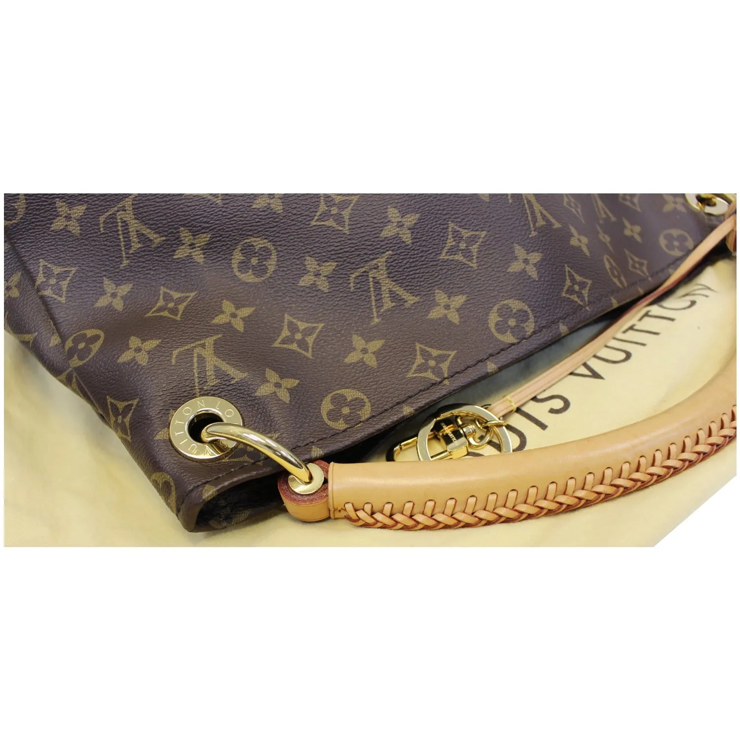 LOUIS VUITTON Artsy MM Monogram Canvas Shoulder Bag Brown