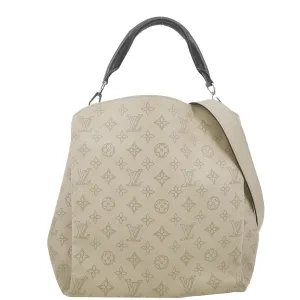 LOUIS VUITTON Babylone Mahina Calfskin Leather Shoulder Bag Galet