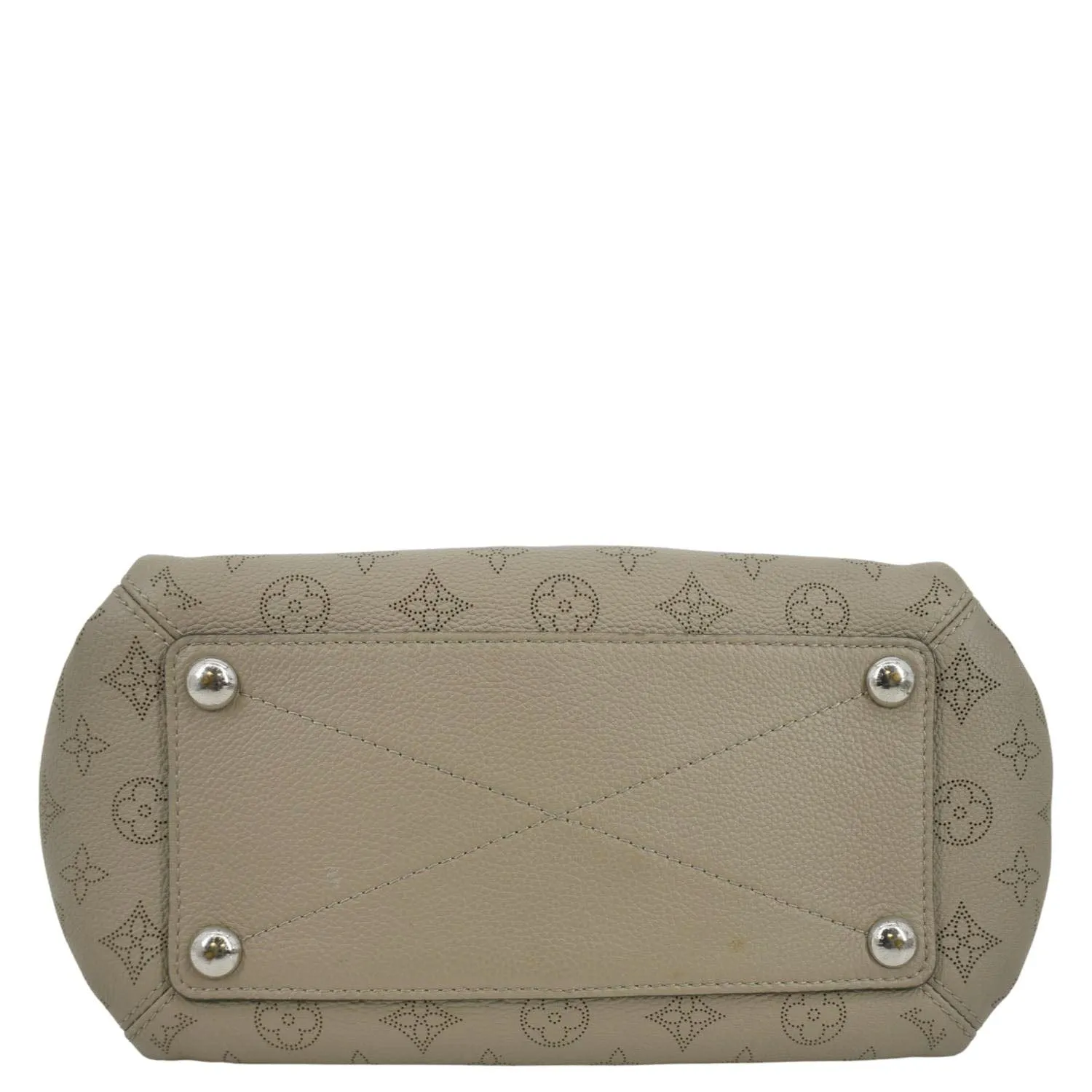 LOUIS VUITTON Babylone Mahina Calfskin Leather Shoulder Bag Galet