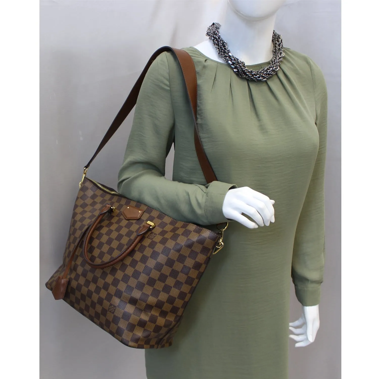 LOUIS VUITTON Belmont Damier Ebene Shoulder Handbag