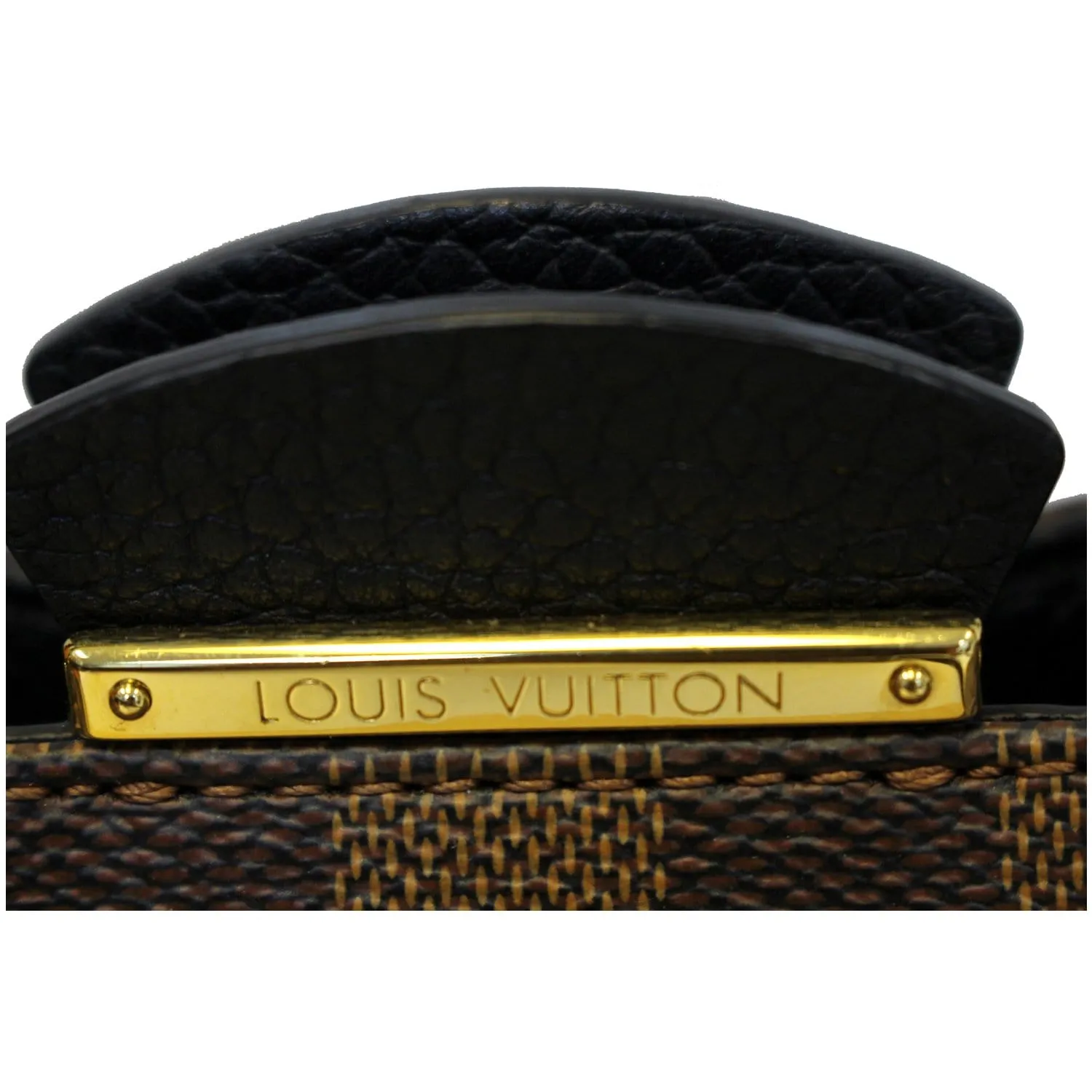 LOUIS VUITTON Brittany Damier Ebene Shoulder Bag Brown