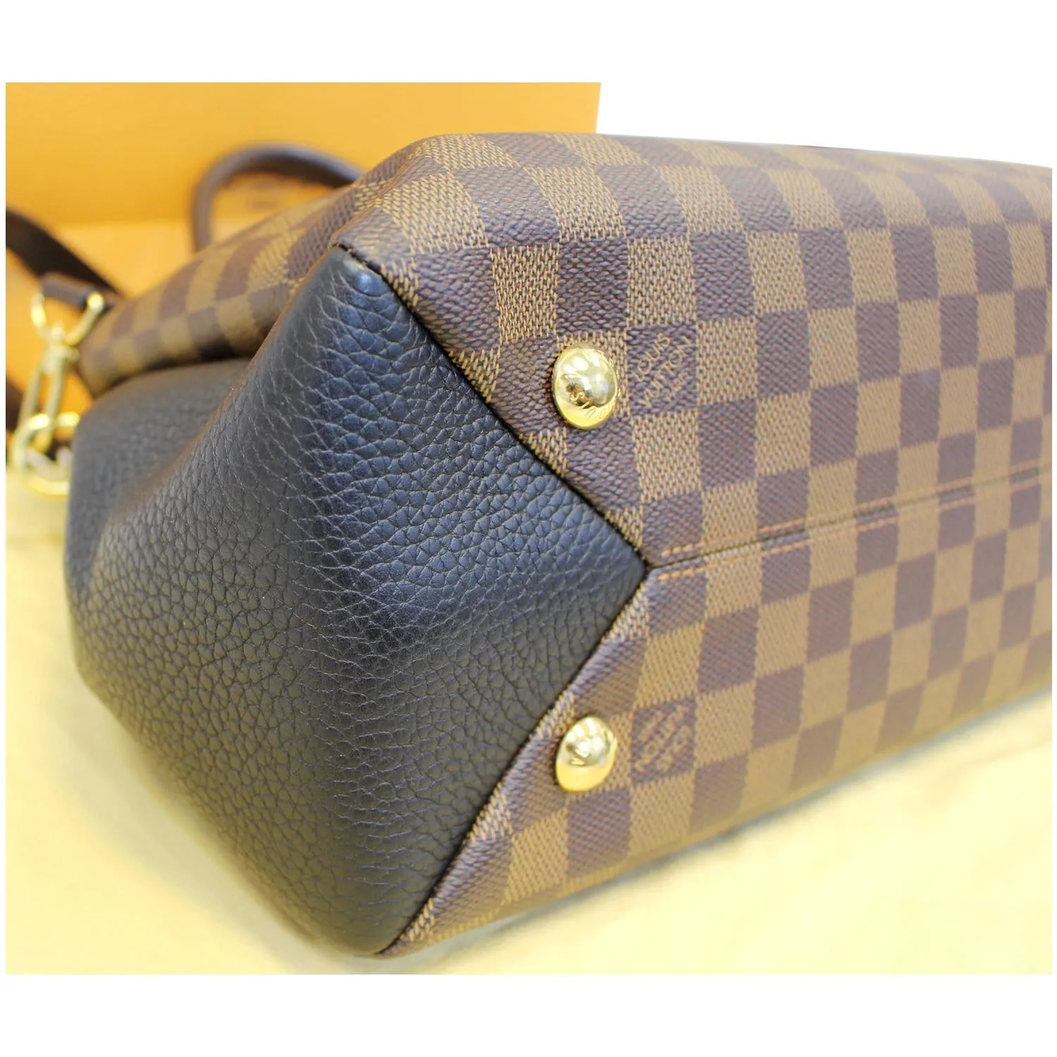 LOUIS VUITTON Brittany Damier Ebene Shoulder Bag Brown