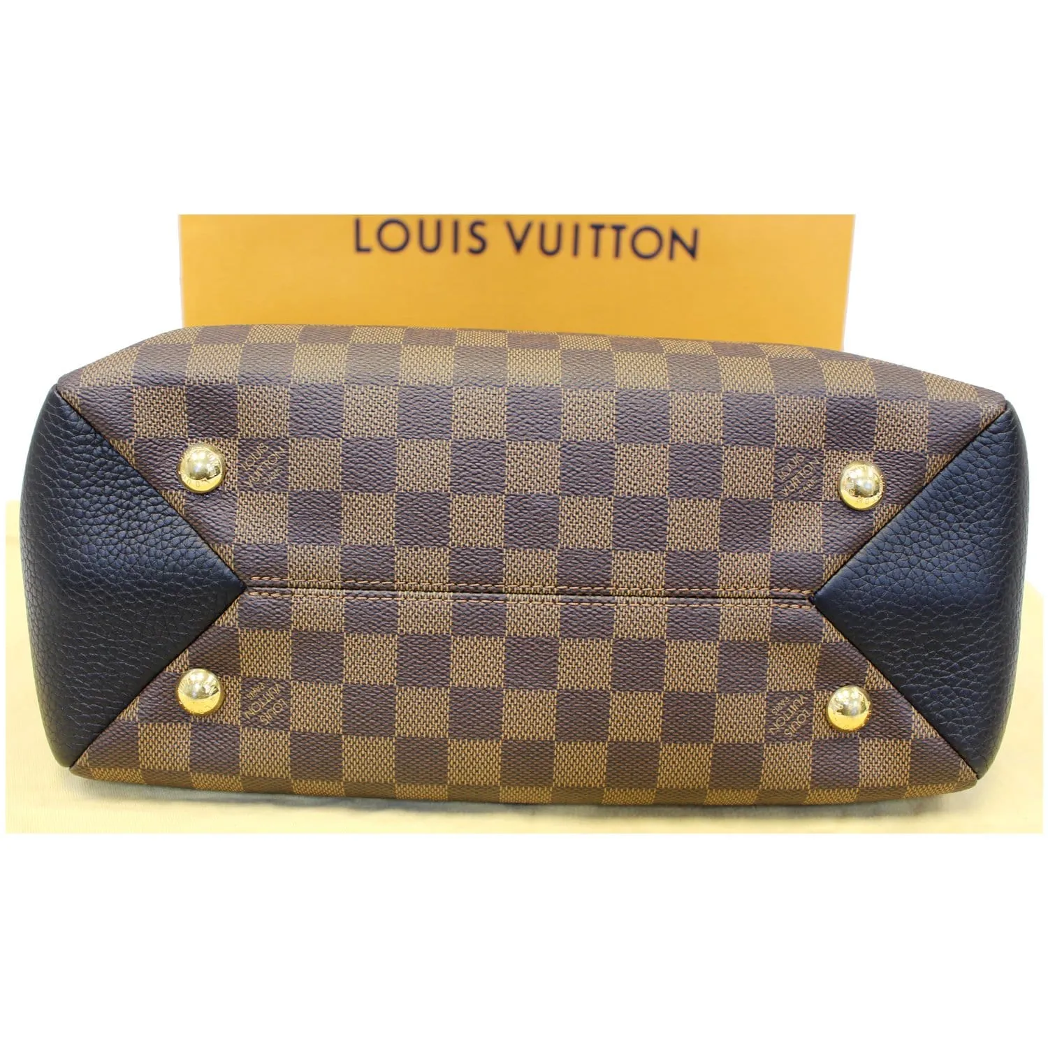 LOUIS VUITTON Brittany Damier Ebene Shoulder Bag Brown