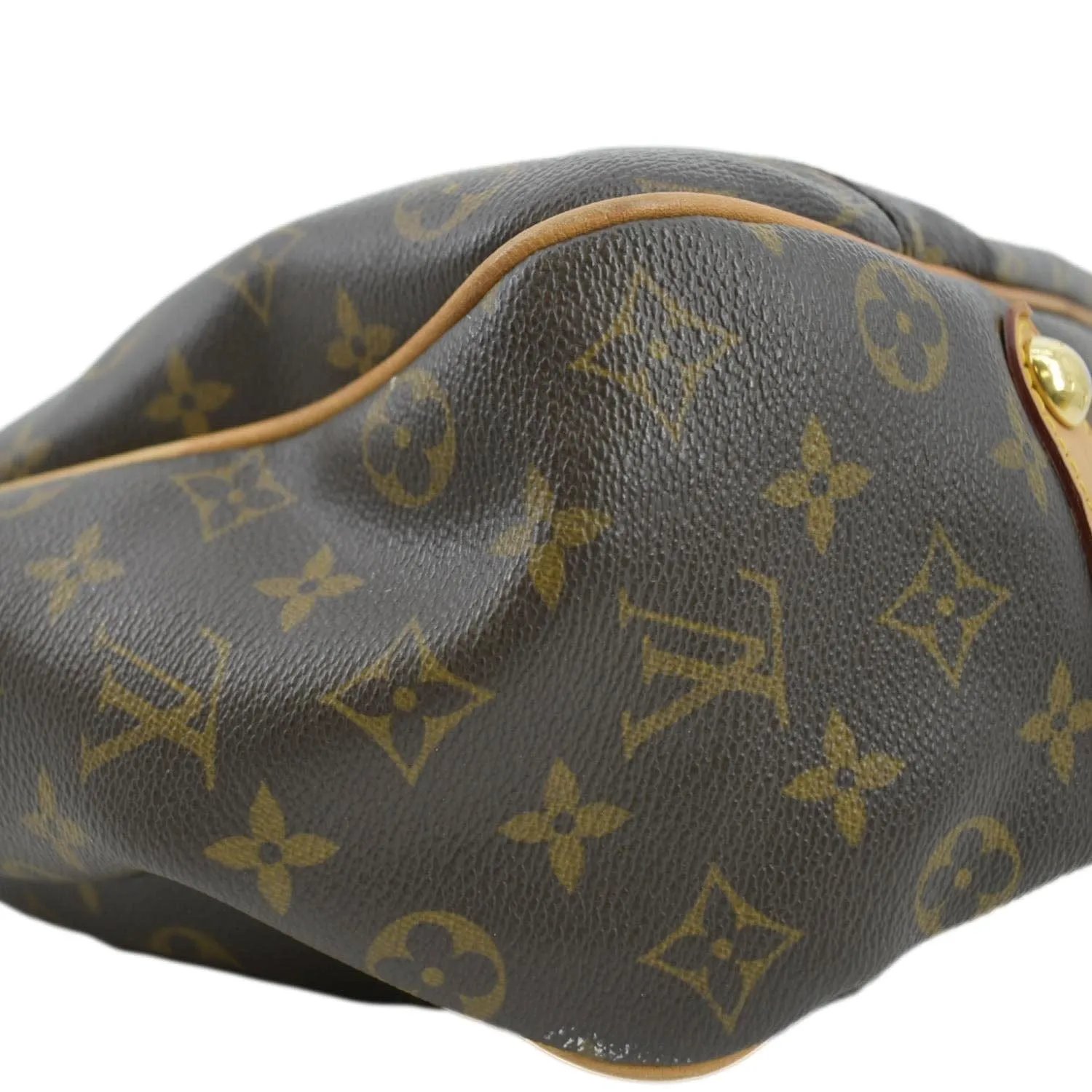 LOUIS VUITTON Galliera PM Monogram Canvas Hobo Shoulder Bag Brown