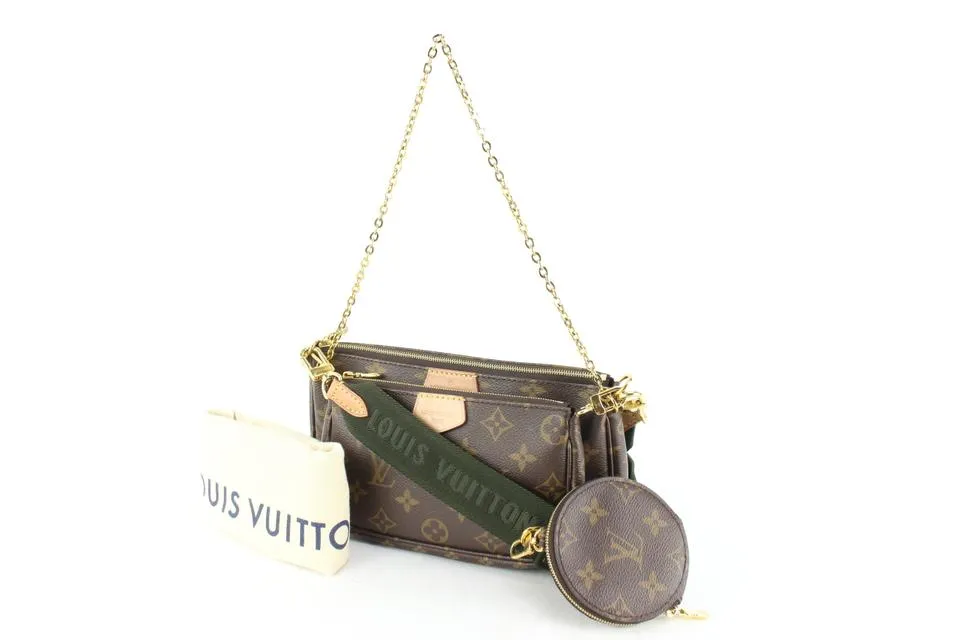 Louis Vuitton Khaki Monogram Multi Pochette Accessories 3 Way 62lz63s