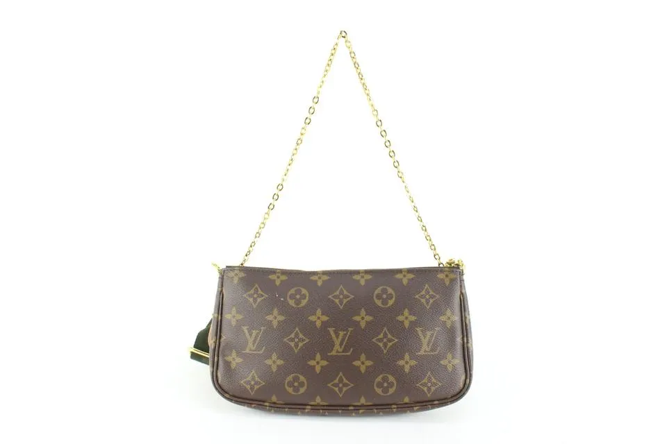 Louis Vuitton Khaki Monogram Multi Pochette Accessories 3 Way 62lz63s