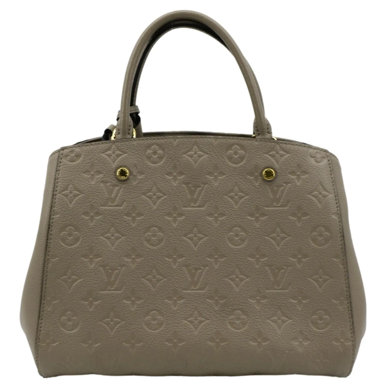 LOUIS VUITTON Montaigne MM Monogram Empreinte Shoulder Bag Tourterelle