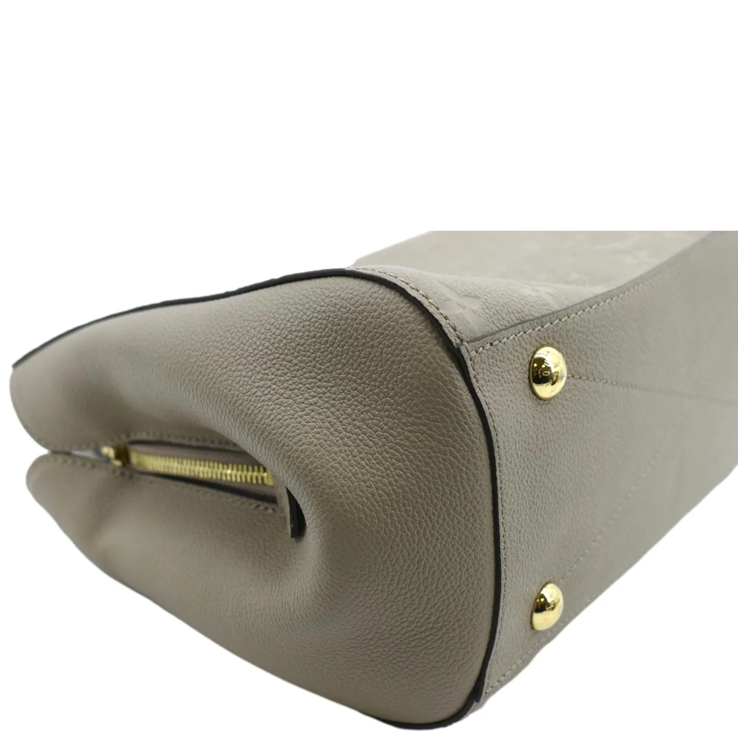 LOUIS VUITTON Montaigne MM Monogram Empreinte Shoulder Bag Tourterelle