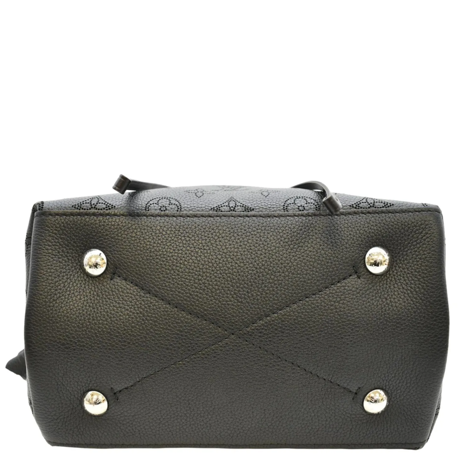 LOUIS VUITTON Muria Mahina Perforated Leather Shoulder Bag Black