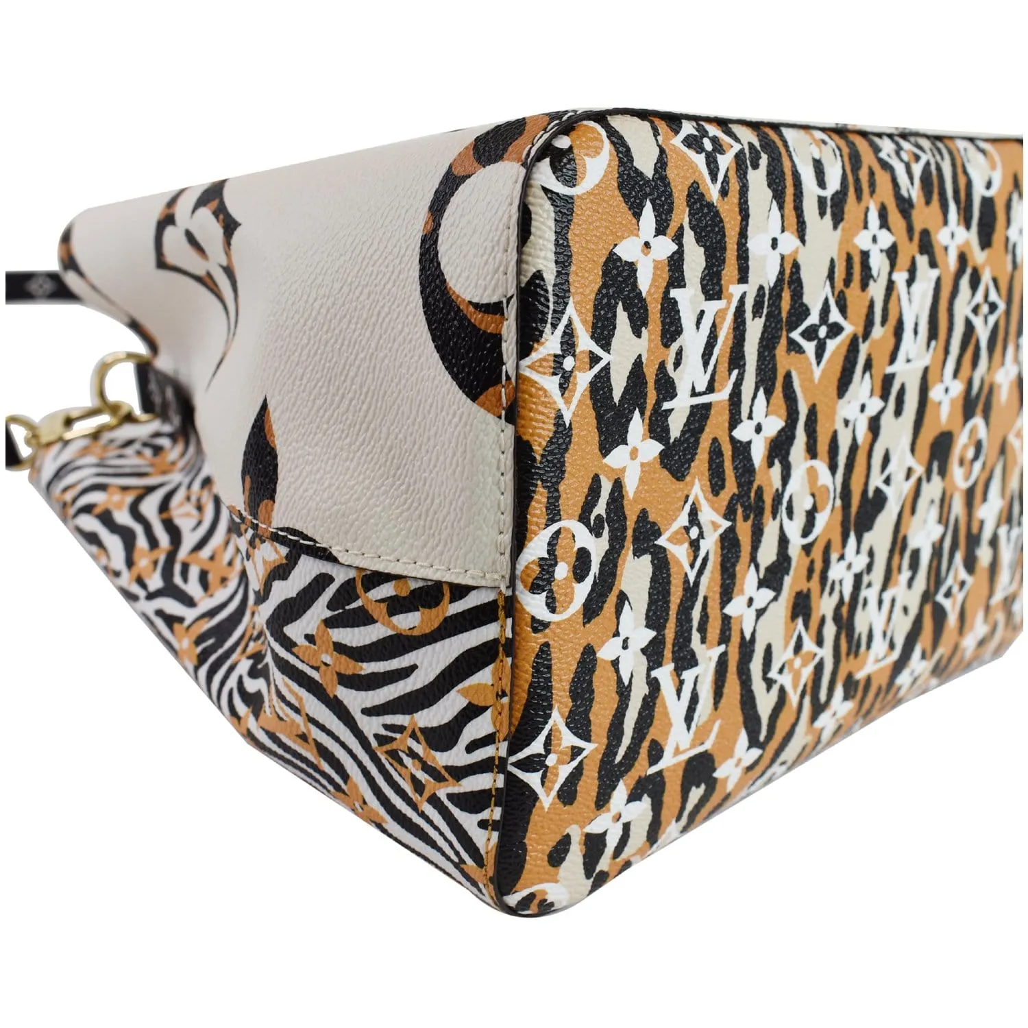 LOUIS VUITTON NeoNoe MM Monogram Jungle Canvas Shoulder Bag Ivory