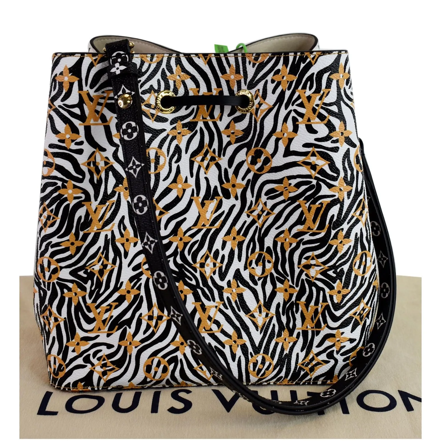 LOUIS VUITTON NeoNoe MM Monogram Jungle Canvas Shoulder Bag Ivory