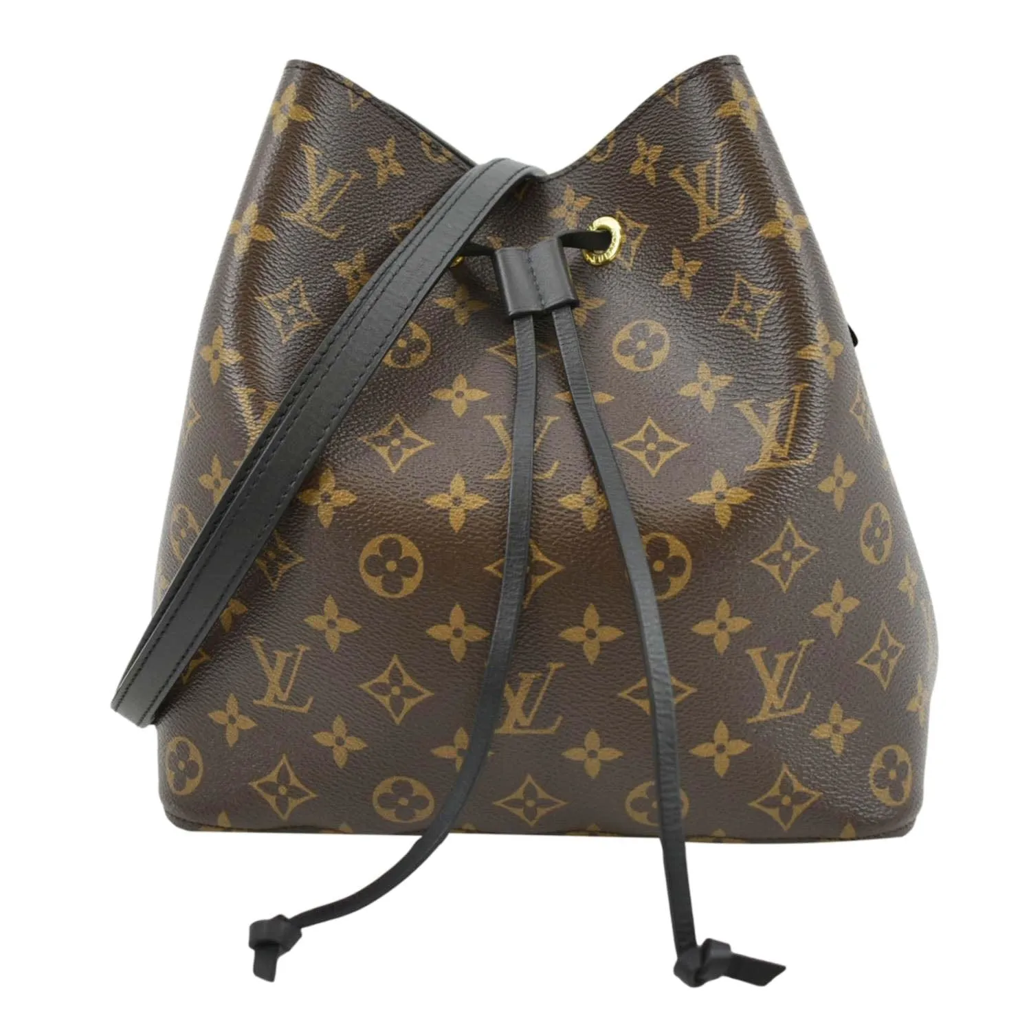 LOUIS VUITTON Neonoe Monogram Canvas Shoulder Bag Black