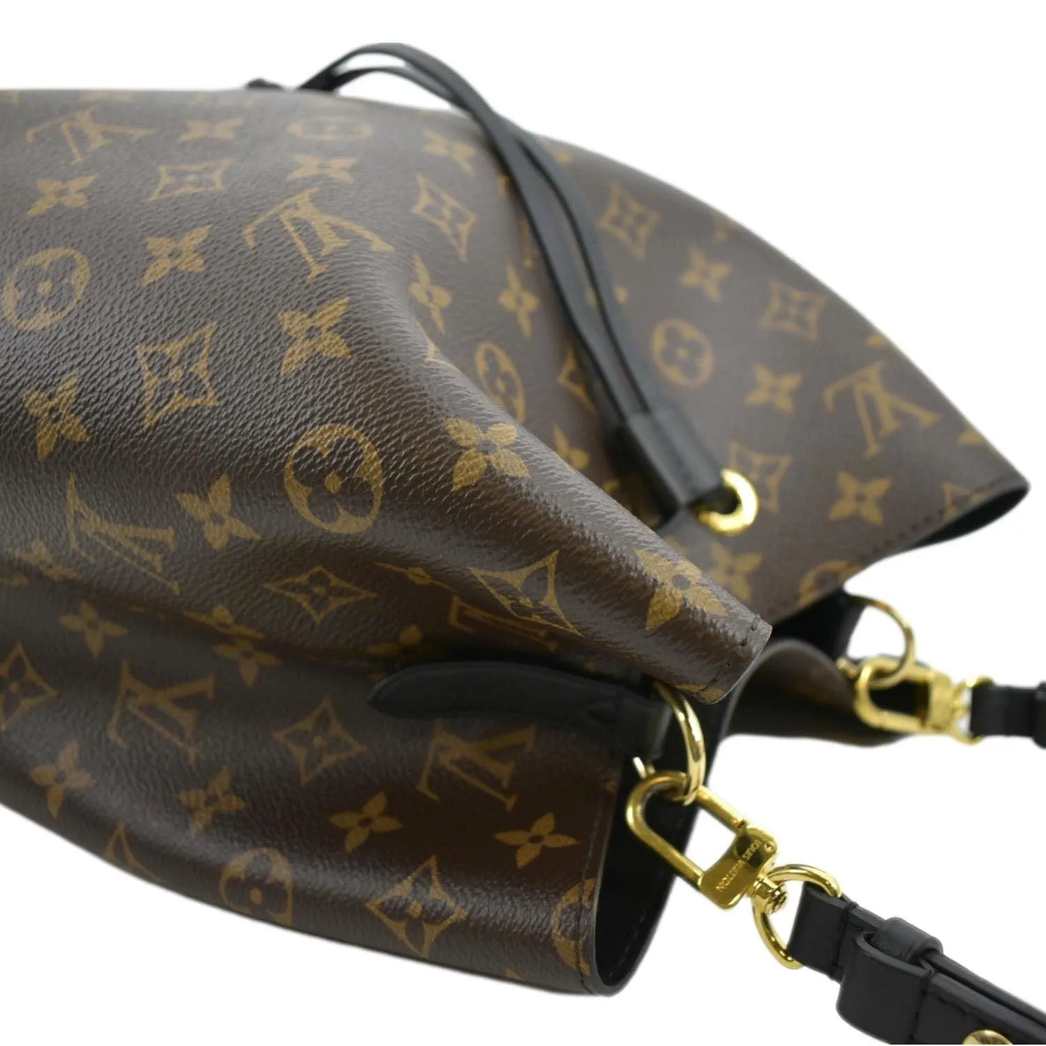 LOUIS VUITTON Neonoe Monogram Canvas Shoulder Bag Black