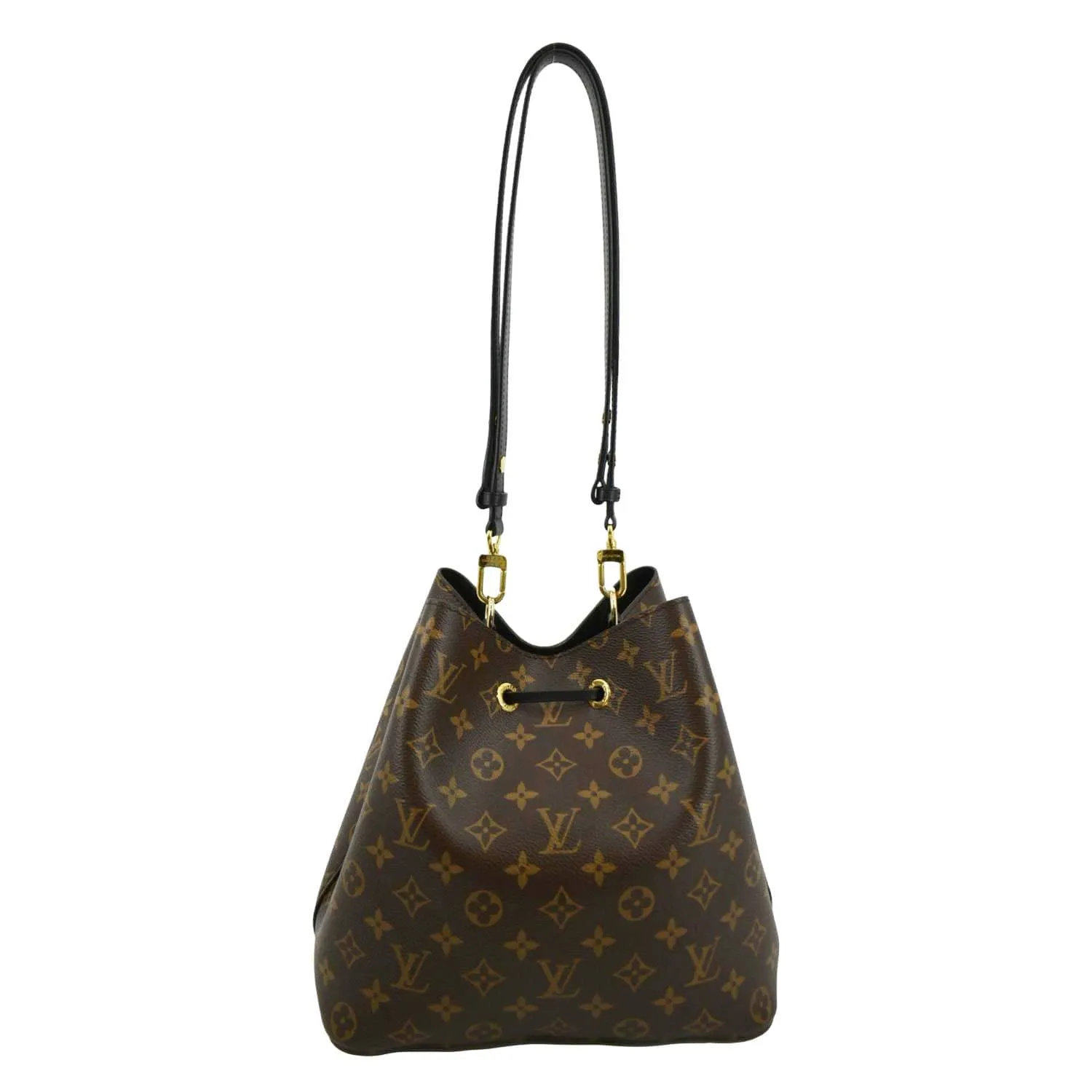 LOUIS VUITTON Neonoe Monogram Canvas Shoulder Bag Black