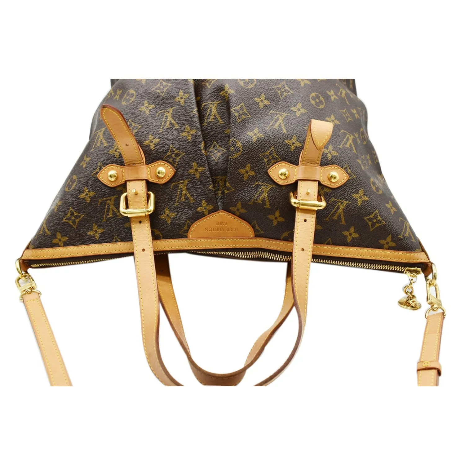 LOUIS VUITTON Palermo GM Monogram Canvas Tote Shoulder Bag Brown