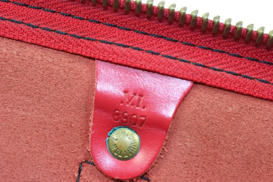 Louis Vuitton Red Epi Leather Keepall 50 Duffle Bag 89lk328s