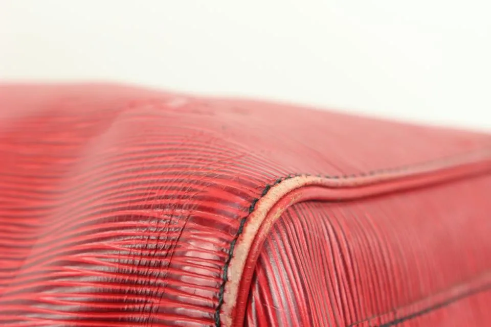 Louis Vuitton Red Epi Leather Keepall 50 Duffle Bag 89lk328s