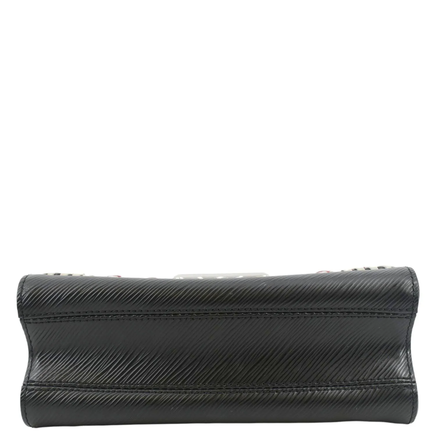 LOUIS VUITTON Twist Whipstitch MM Epi Leather Shoulder Bag Black