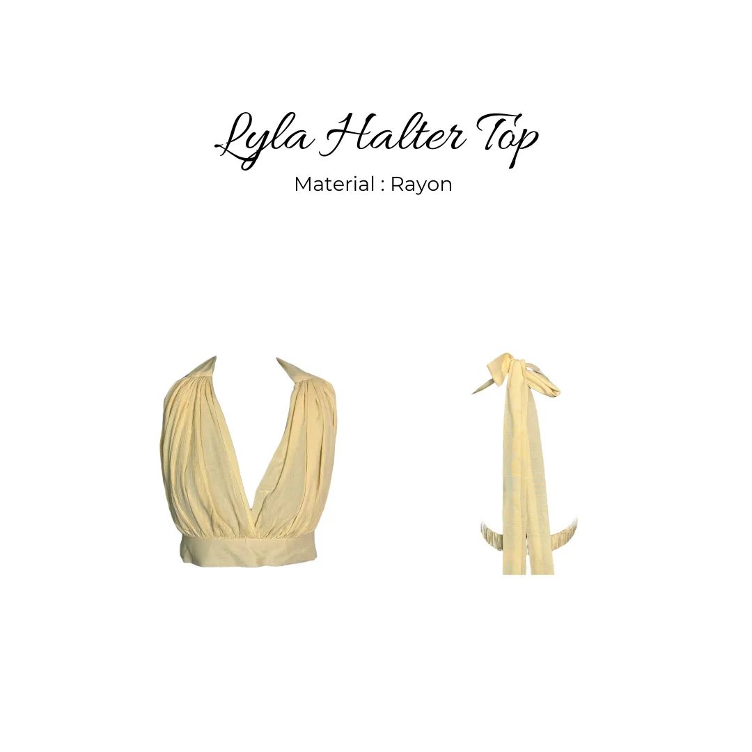 Lyla Halter Green Top