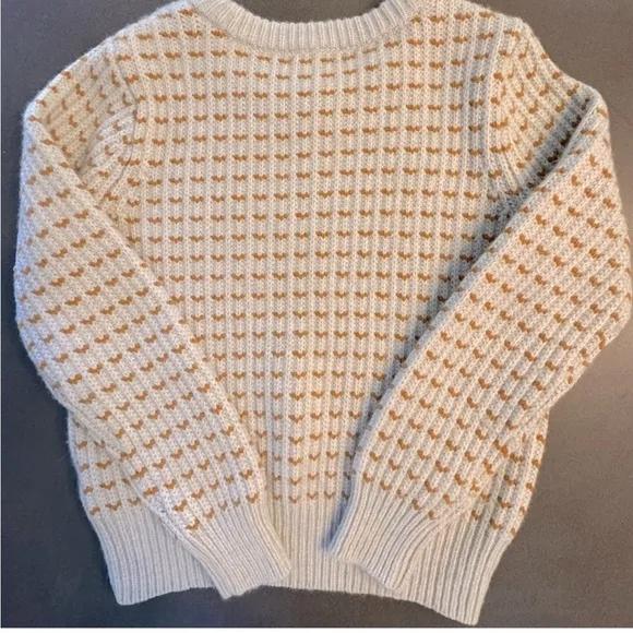 Madewell Striped Metallic Barfield Wool Blend Sweater Sz Small Heather B…