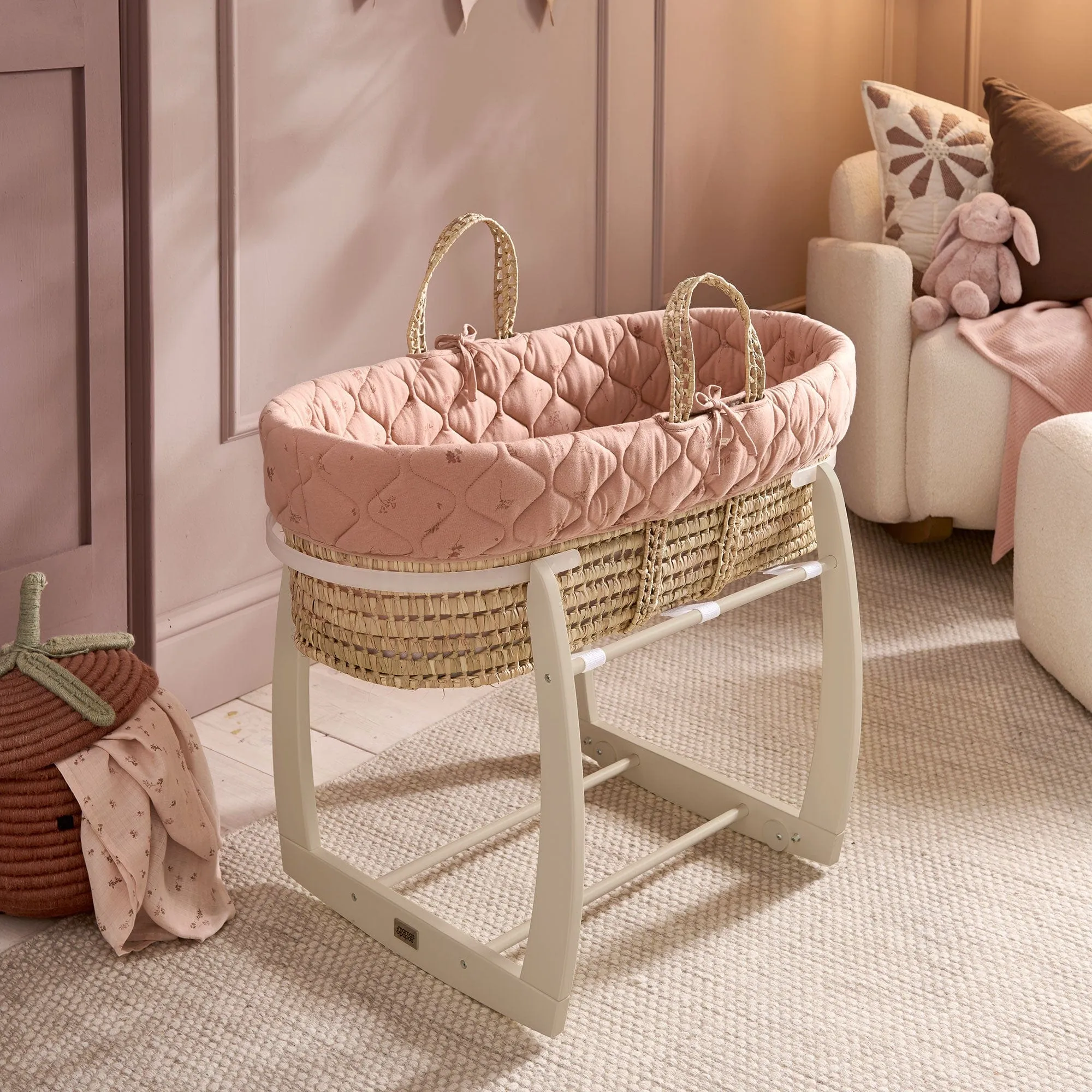 Mamas & Papas Welcome to the World Moses Basket in Wildflower