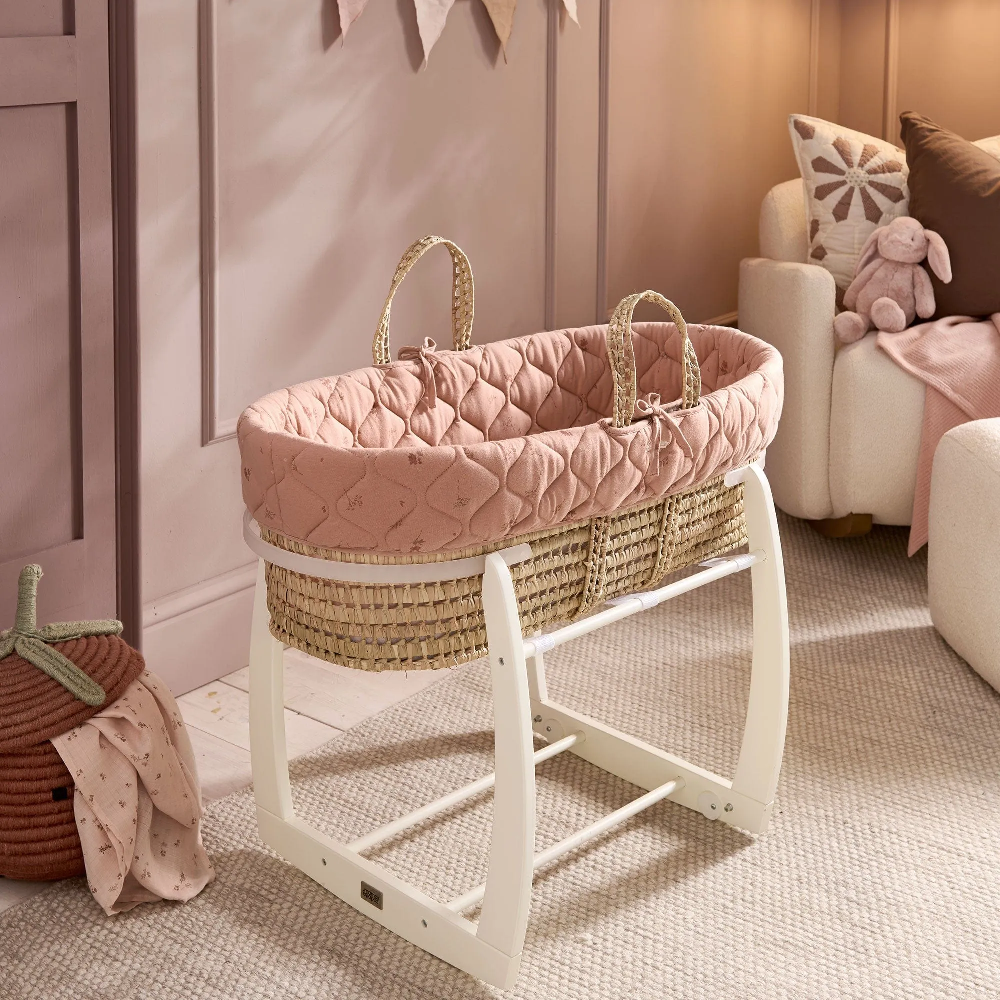Mamas & Papas Welcome to the World Moses Basket in Wildflower