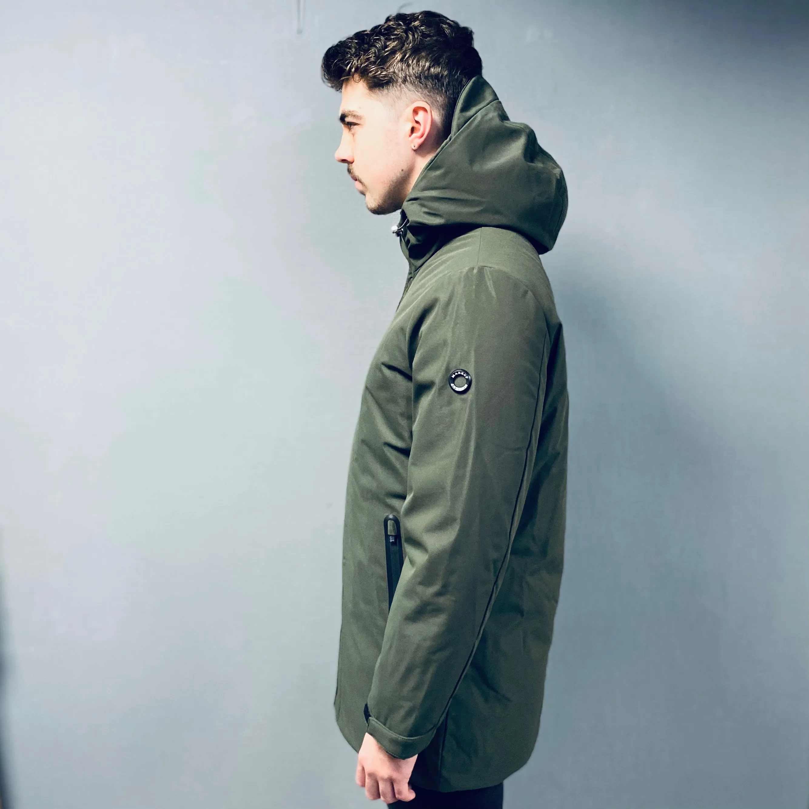 Markup Military Green Parka
