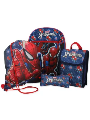 Marvel Spider-Man Boys 16" Backpack 5-Piece School Set