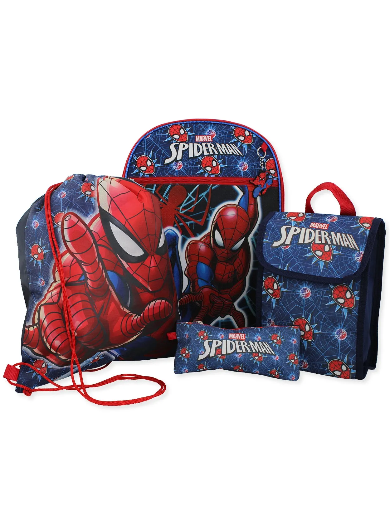 Marvel Spider-Man Boys 16" Backpack 5-Piece School Set
