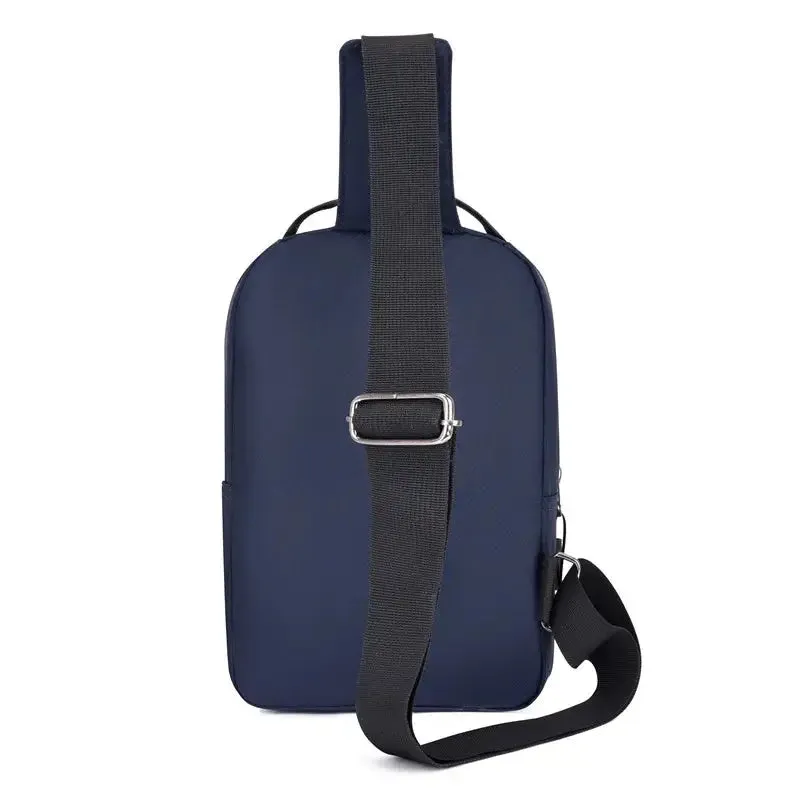 Men’s chest crossbody bag, lightweight large-capacity nylon shoulder sling for travel and everyday use