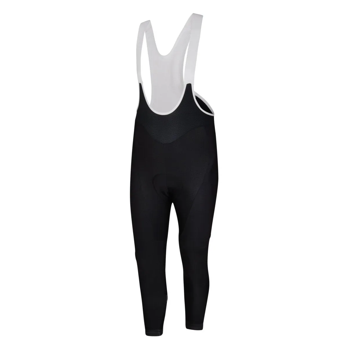 Mens Jewel Black Reflective Thermal Padded Cycling Bib Tights