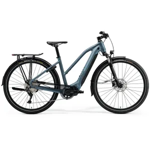 Merida Espresso 500 EQ Low-Step Electric Bike 630Wh Battery Silk Steel Blue/Grey
