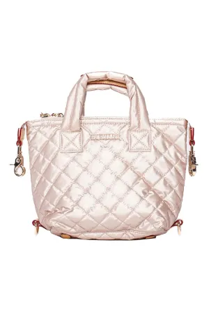 Micro Sutton Pale Rose Metallic Tote