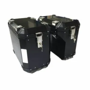 Motorcycle Cutted Black Pannier Box 38L x 2