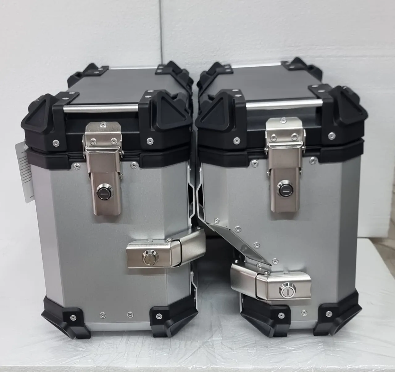 Motorcycle Cutted Black Pannier Box 38L x 2