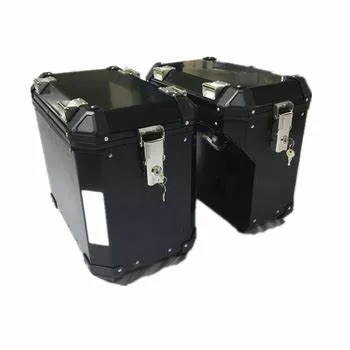 Motorcycle Cutted Black Pannier Box 38L x 2