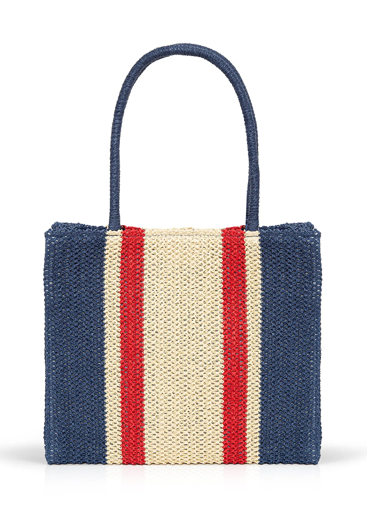Navy Straw Shoulder Bags
