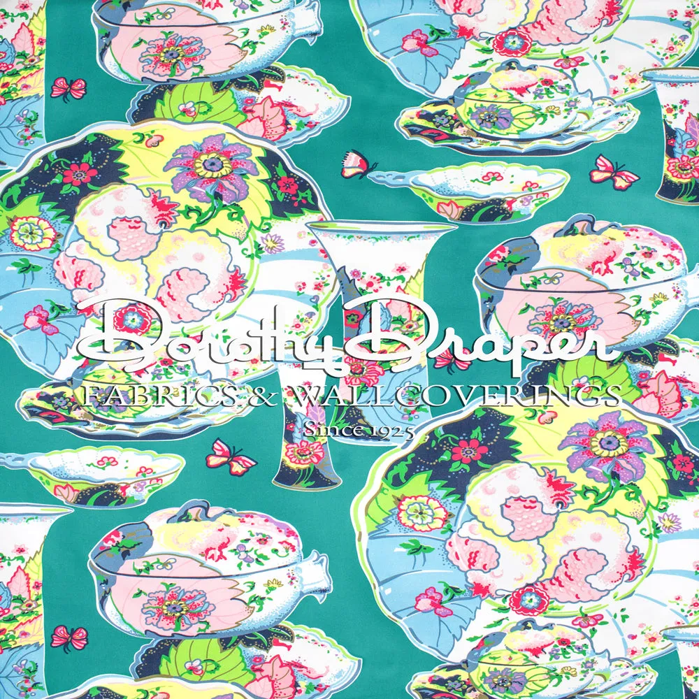 Nelson Imari Plate Green Fabric