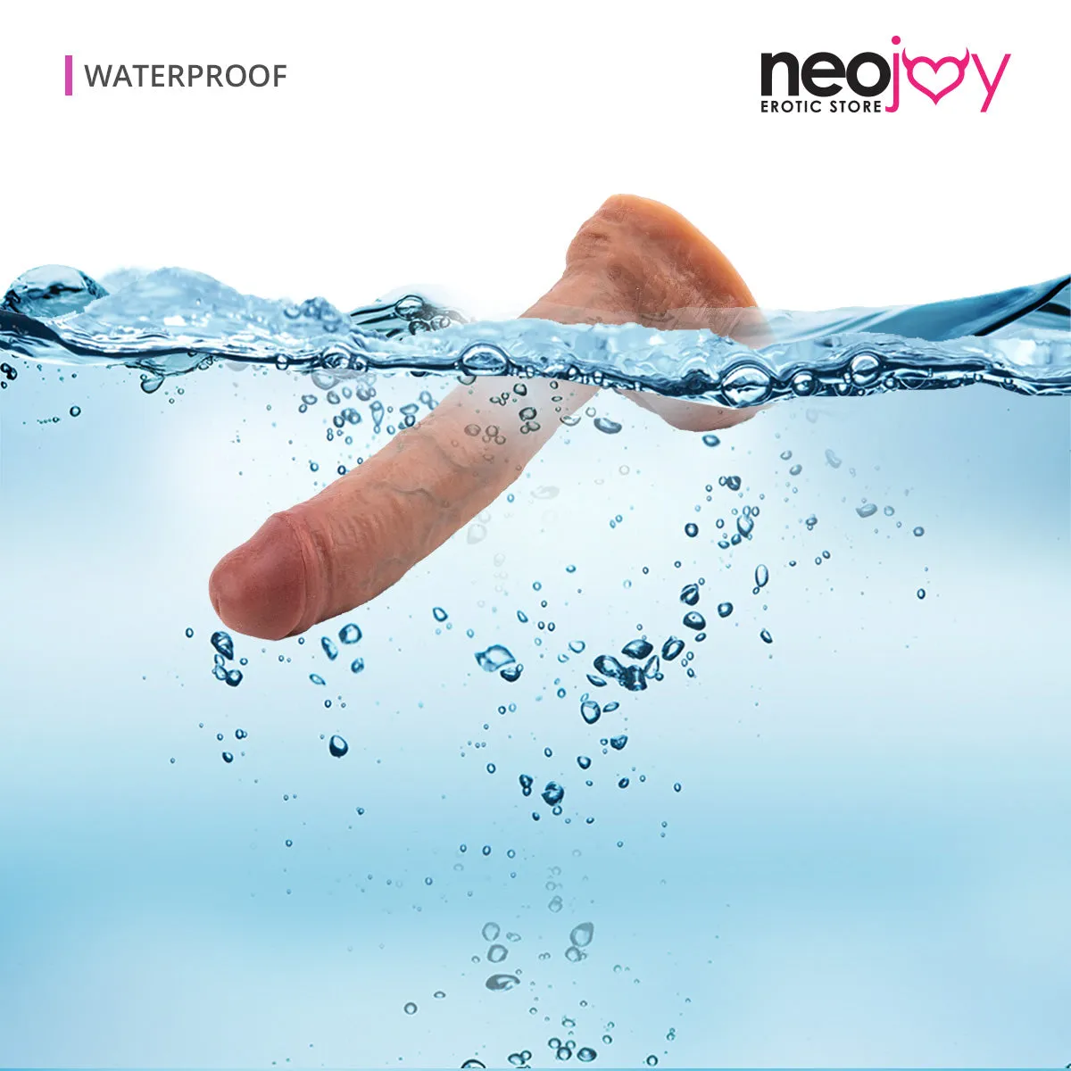 Neojoy - Realstic Silicone Dildo With Suction Cup - Skin - 21.5cm