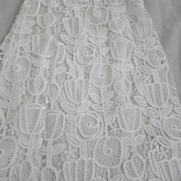 NEW For Love &amp; Lemons Harriet Mini Dress XS White Lace Rosette