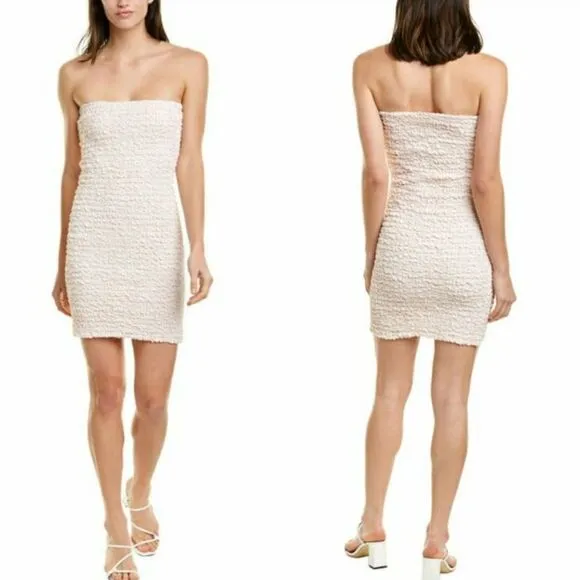 NEW  REVOLVE PETERSYN Nora Textured Smocked Sleeveless Bodycon Tube Dress XS