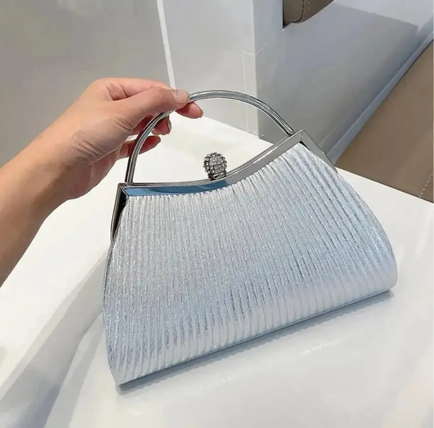New Rhinestone Handbag Purse Silver Clutch Purses For Women,Evening Shoulder Diamond Purse Bling Crystal Bag