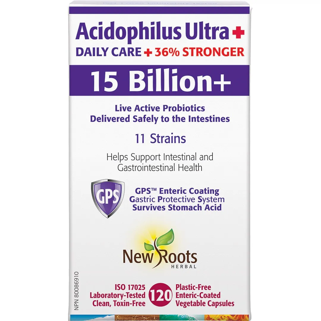 New Roots Acidophilus Ultra   15 Billion 120 Veg Capsules